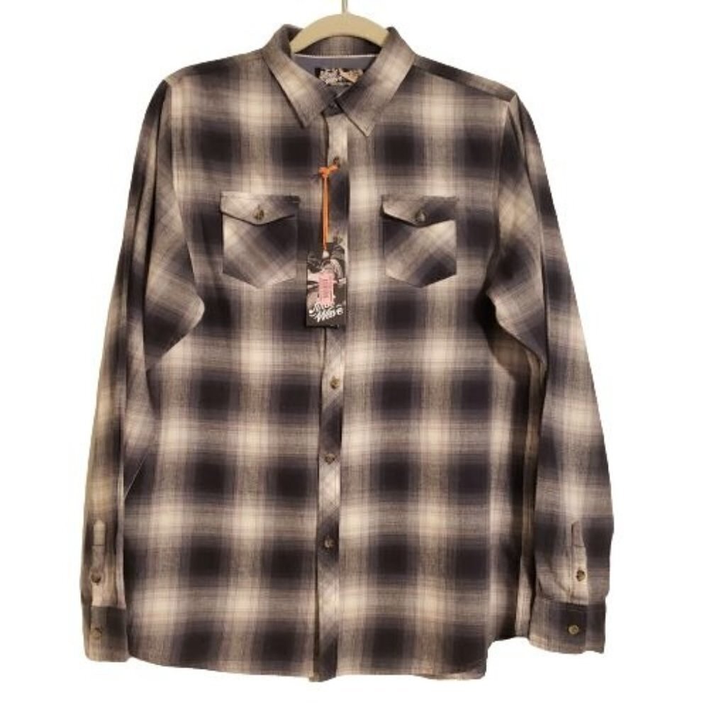 First Wave youth button down long sleeve shirt size 18/20 NWT